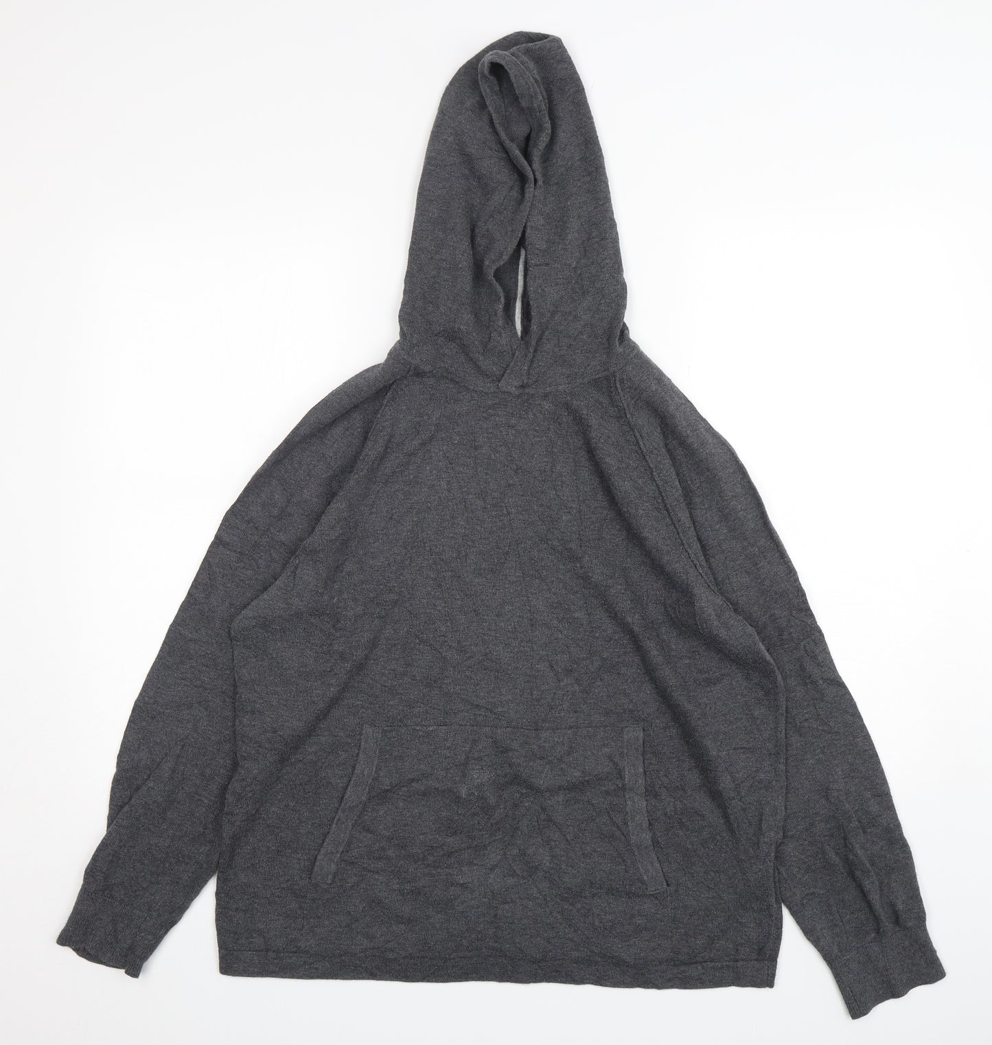 Banana Republic Womens Grey  Cotton Pullover Hoodie Size L  Pullover