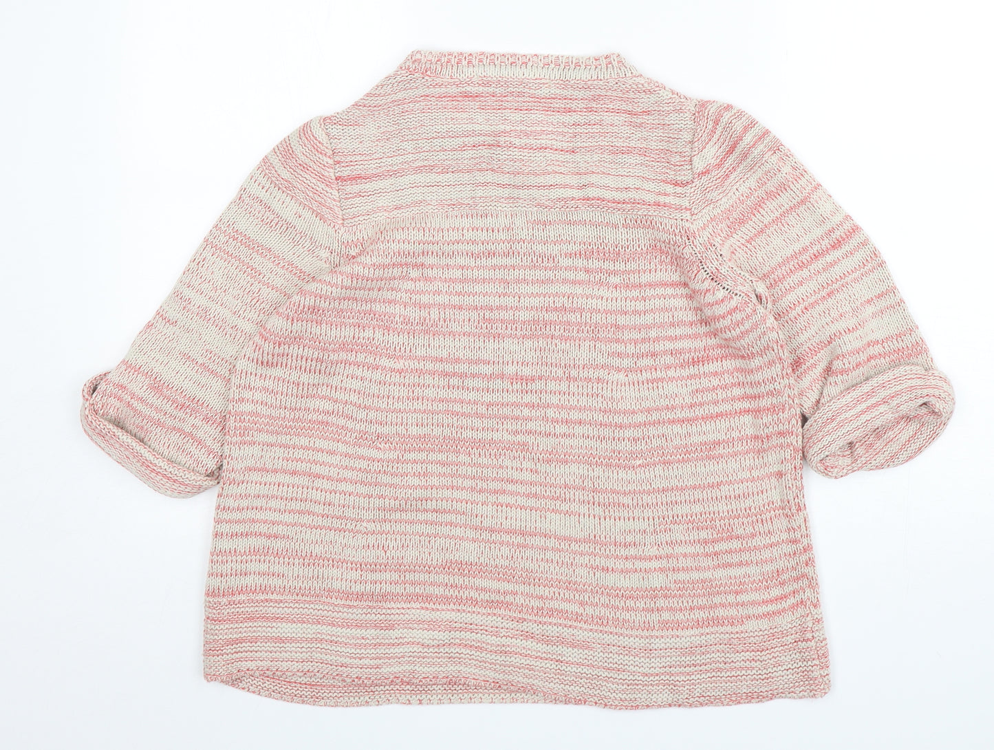 NEXT Womens Multicoloured Round Neck Striped Cotton Pullover Jumper Size 10