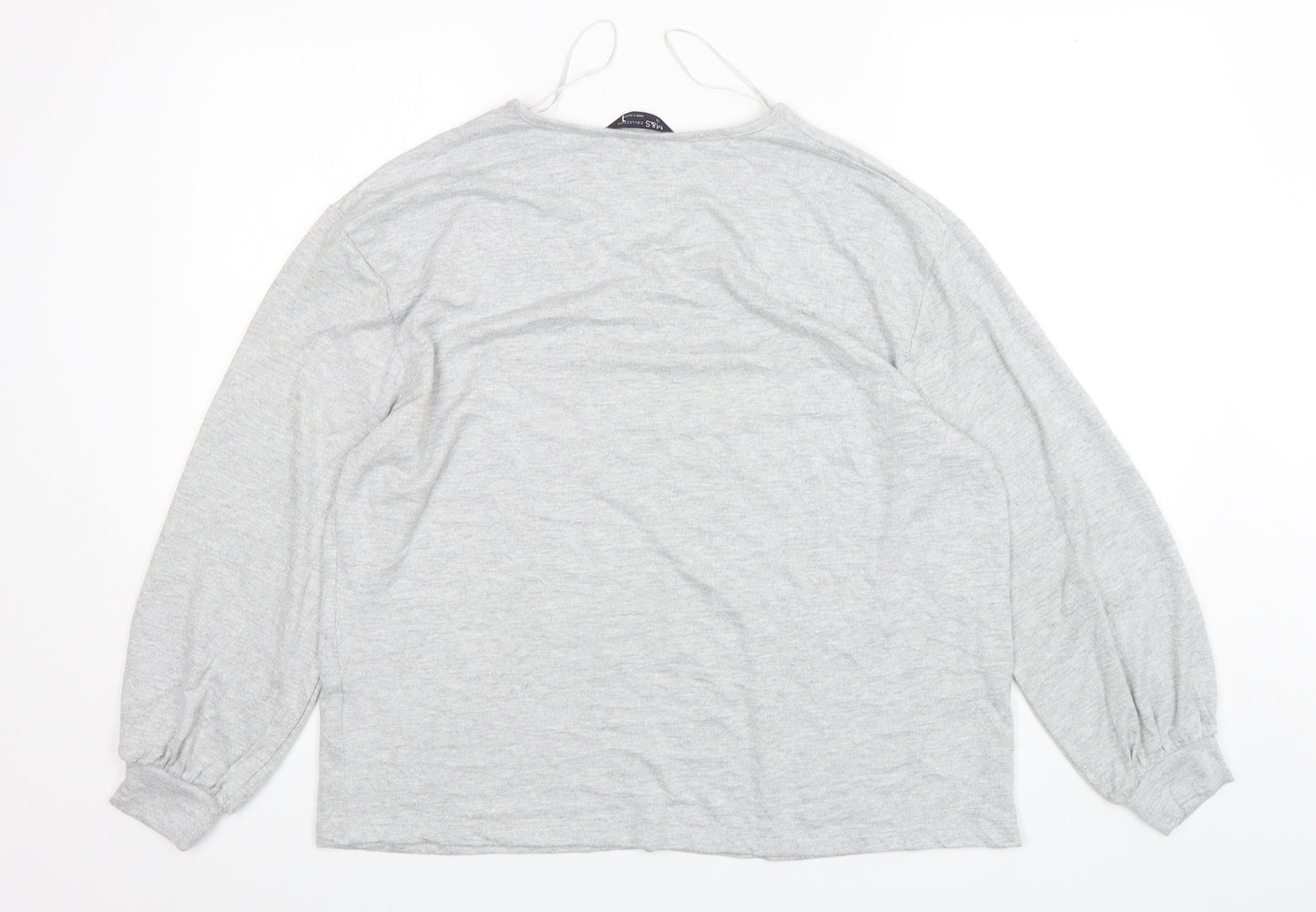 Marks and Spencer Womens Grey  Viscose Pullover Sweatshirt Size 16  Pullover
