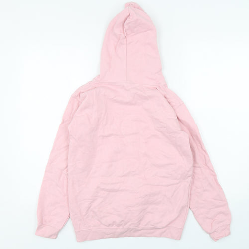 Awdis Girls Pink  Cotton Pullover Hoodie Size 12-13 Years  Pullover