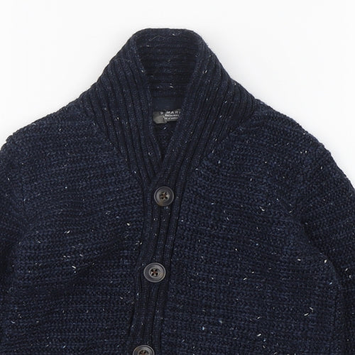 Primark Boys Blue  Acrylic Cardigan Jumper Size 18-24 Months  Button