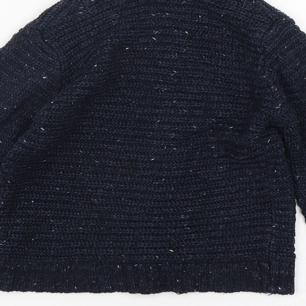 Primark Boys Blue  Acrylic Cardigan Jumper Size 18-24 Months  Button