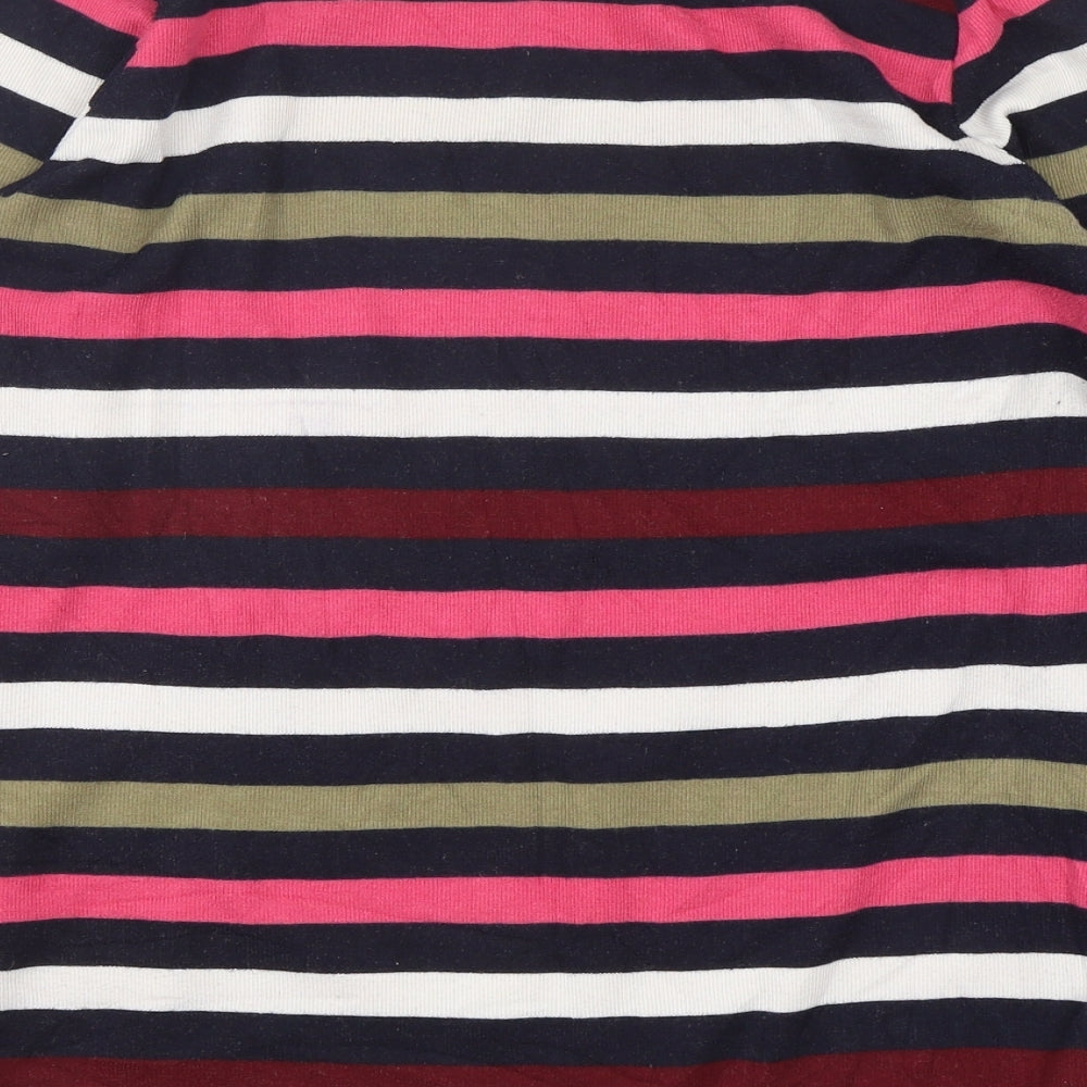 NEXT Womens Multicoloured Round Neck Striped Polyester Pullover Jumper Size 16