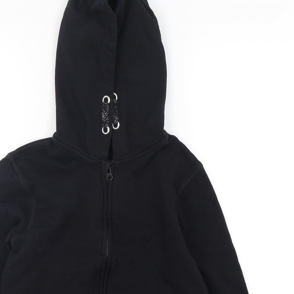 PEP&CO Girls Black  Cotton Full Zip Hoodie Size 12-13 Years  Zip