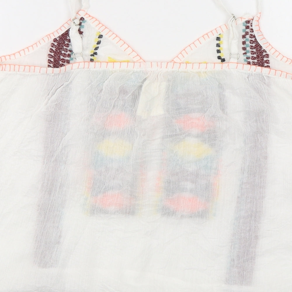 Fat Face Womens Multicoloured Argyle/Diamond Cotton Camisole Tank Size 12 Collared - Beach Wear