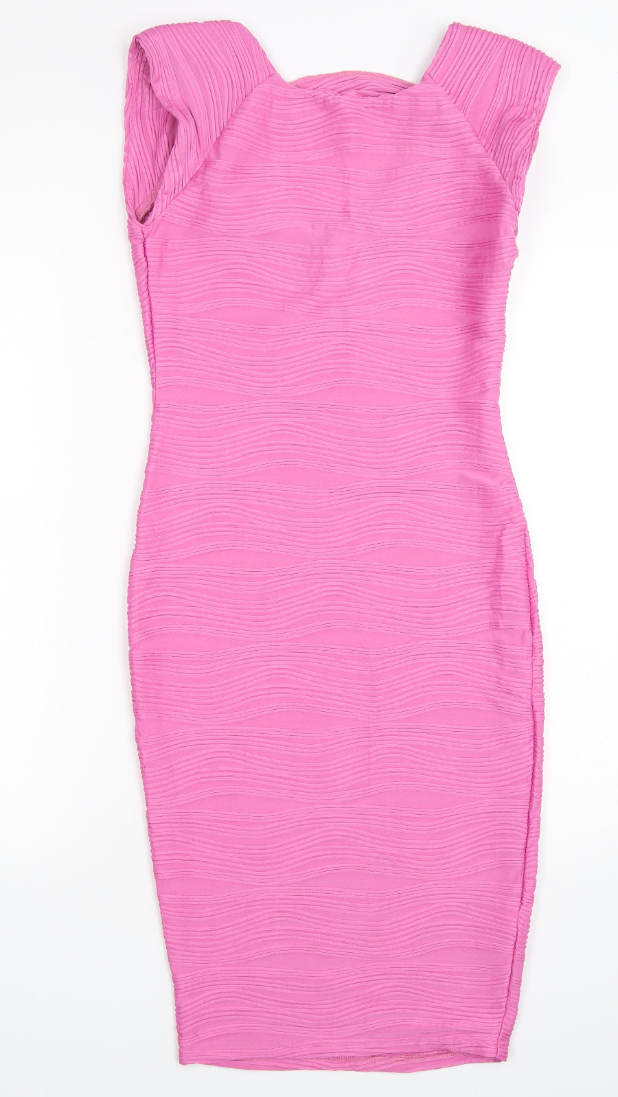 AX Paris Womens Pink  Polyester Pencil Dress  Size 12  Round Neck