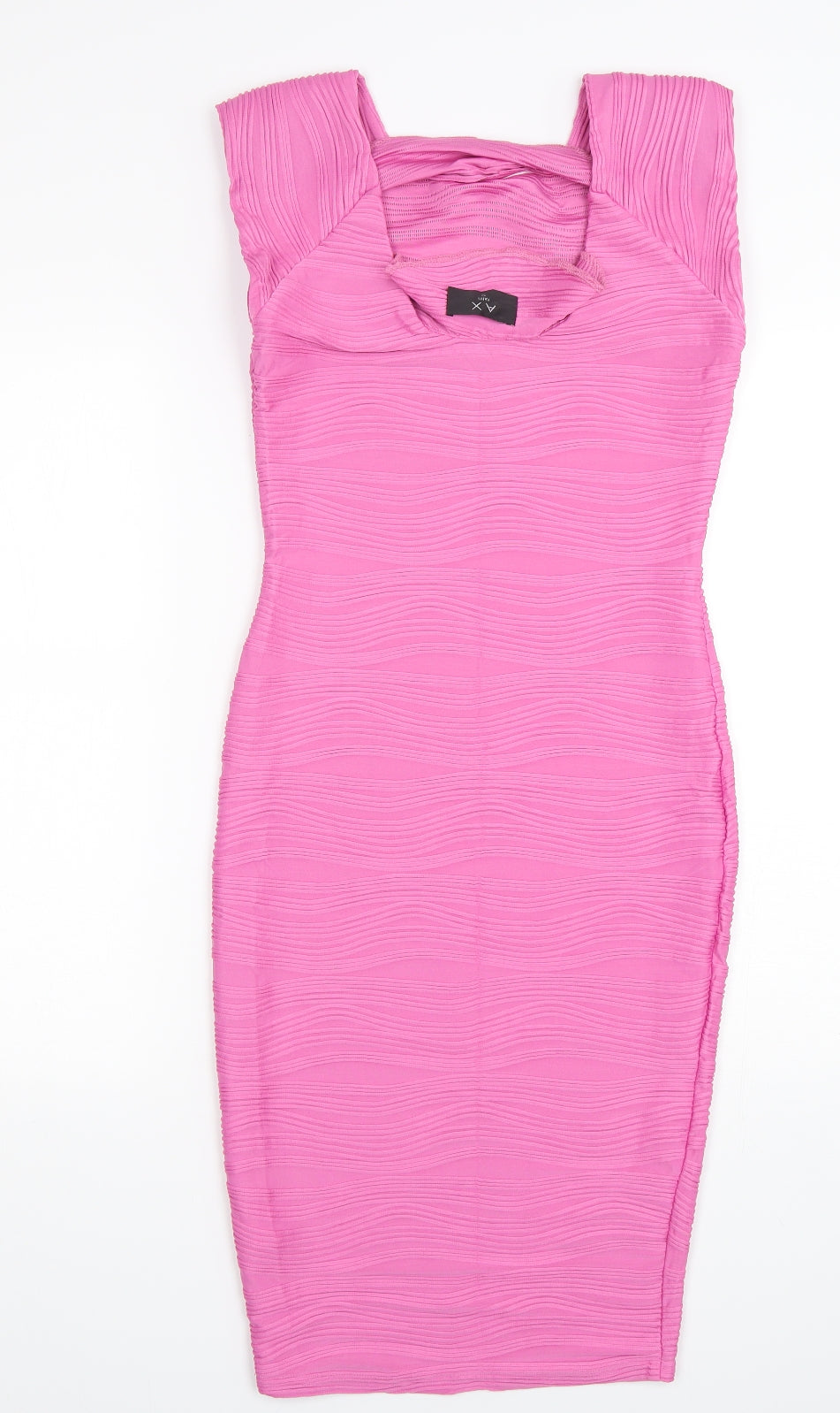 AX Paris Womens Pink  Polyester Pencil Dress  Size 12  Round Neck
