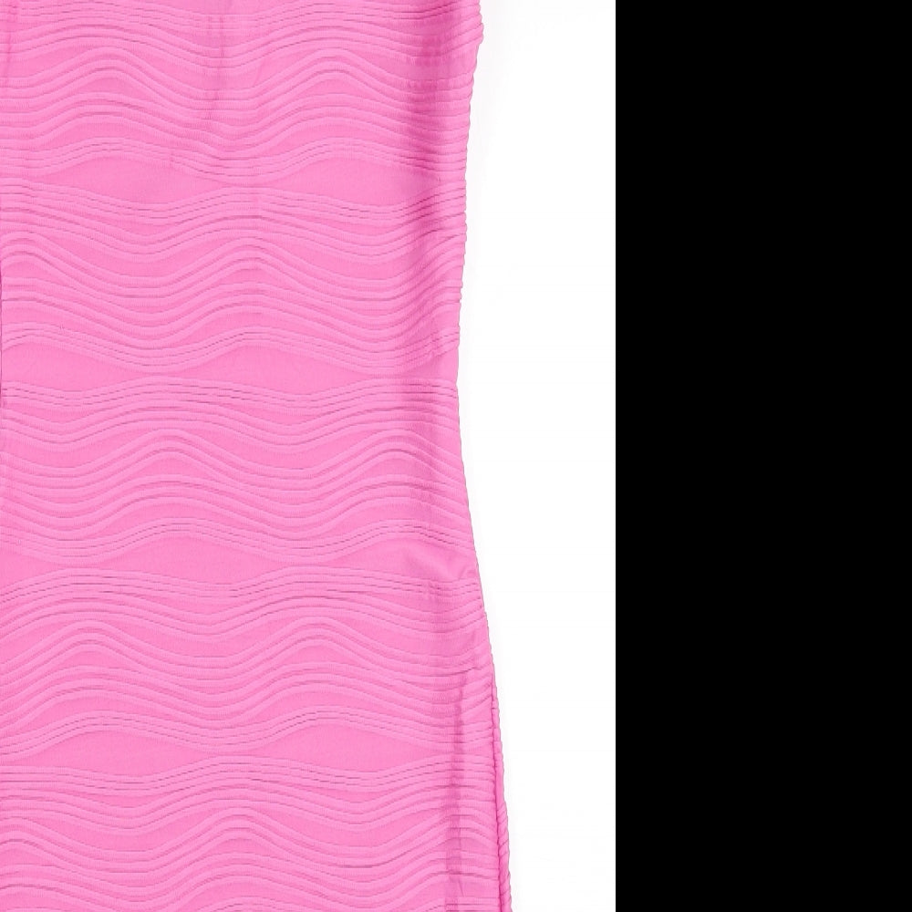 AX Paris Womens Pink  Polyester Pencil Dress  Size 12  Round Neck