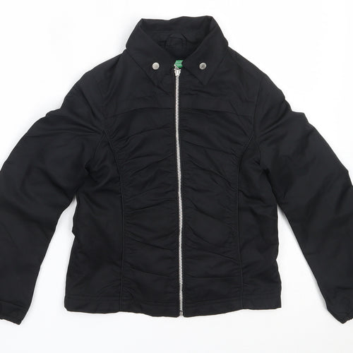 United Colors of Benetton Boys Black   Jacket  Size XS  Zip