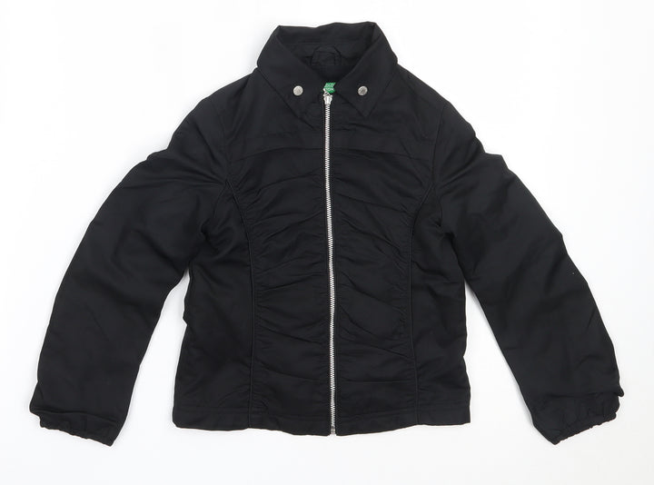 United Colors of Benetton Boys Black Jacket Size XS Zip