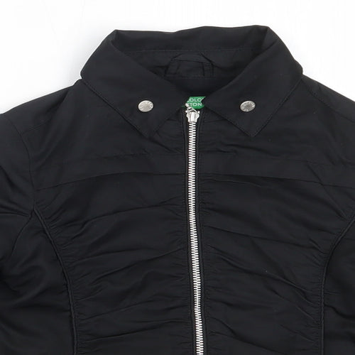United Colors of Benetton Boys Black   Jacket  Size XS  Zip