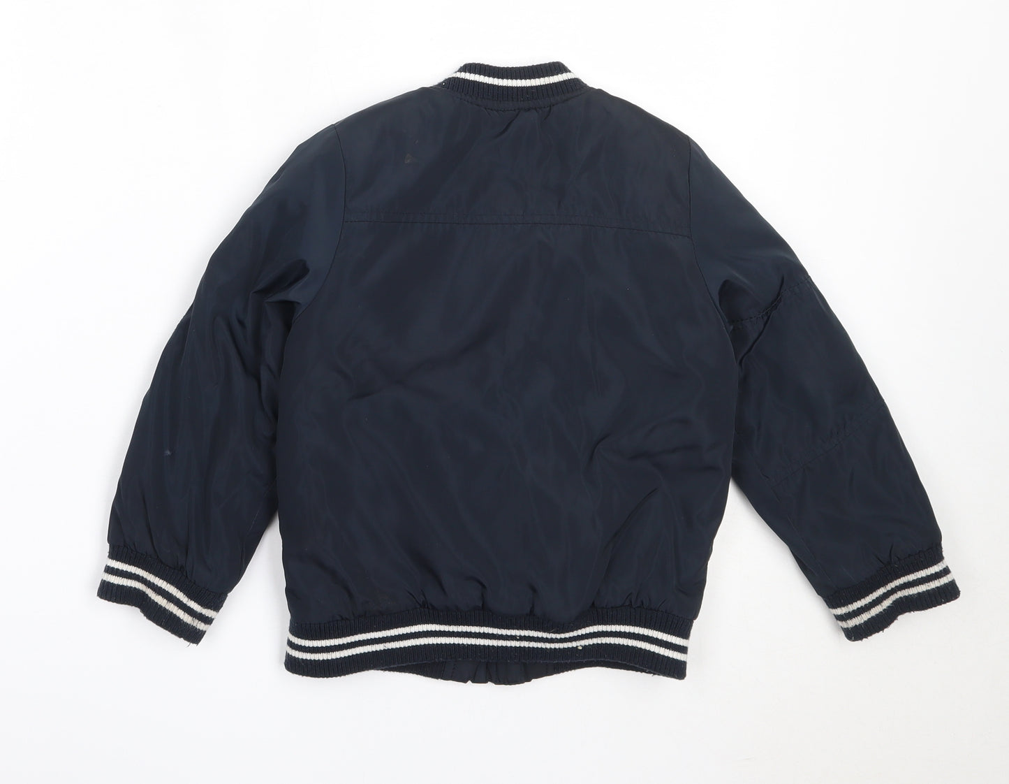 Mothercare Boys Blue   Bomber Jacket Coat Size 4-5 Years  Zip