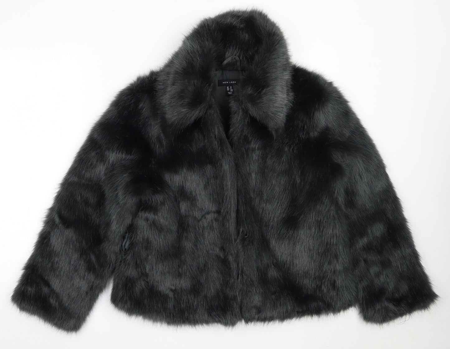 New Look Womens Grey   Overcoat Coat Size M