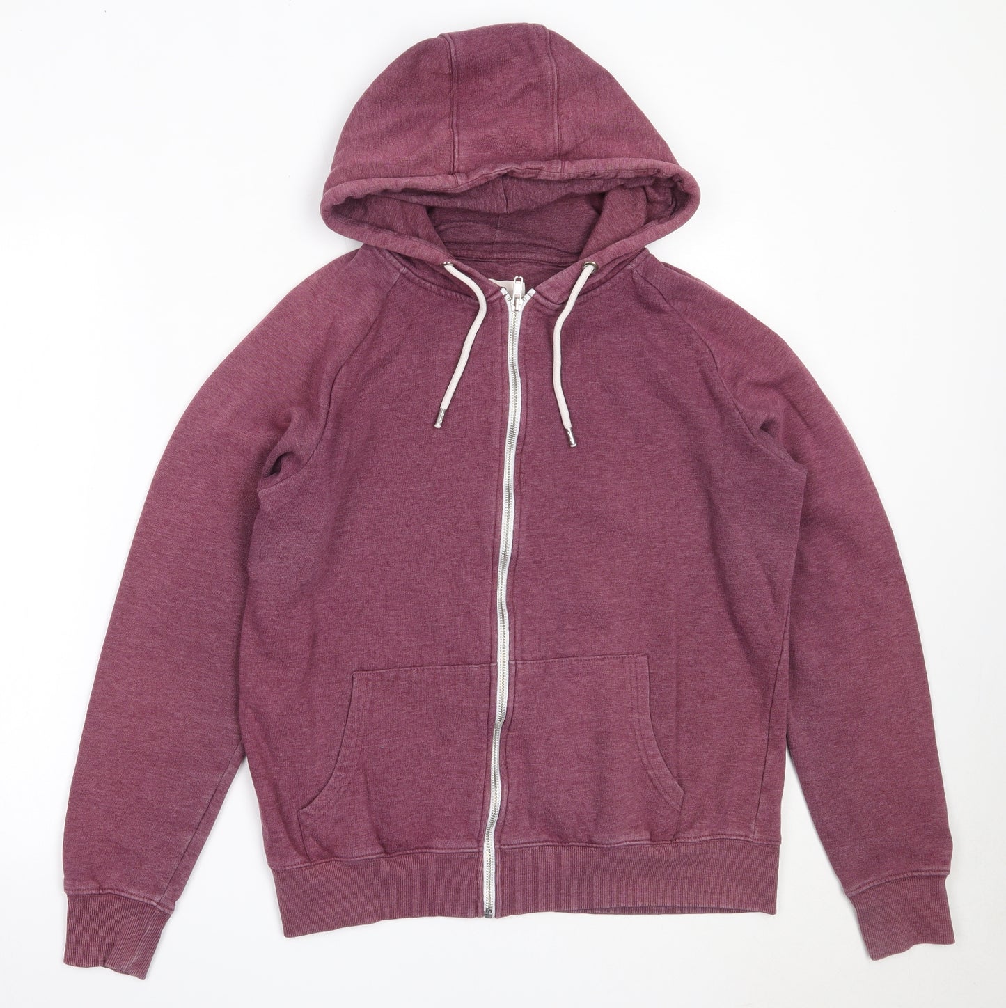 Cedar Wood State Mens Purple  Polyester Full Zip Hoodie Size L