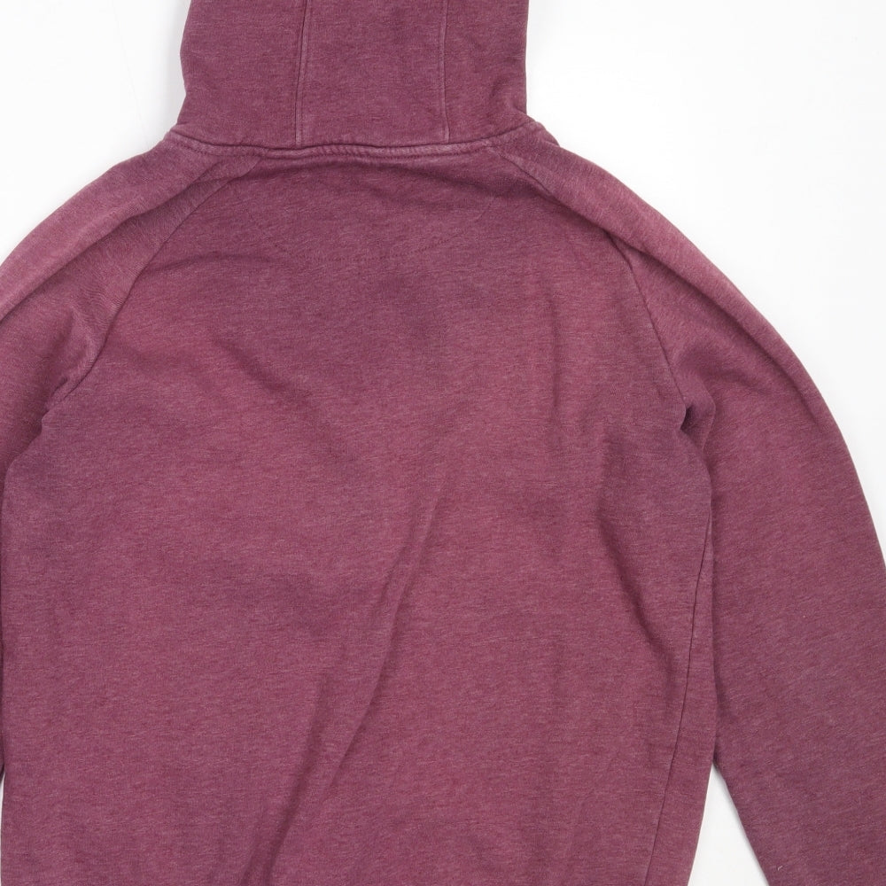 Cedar Wood State Mens Purple  Polyester Full Zip Hoodie Size L