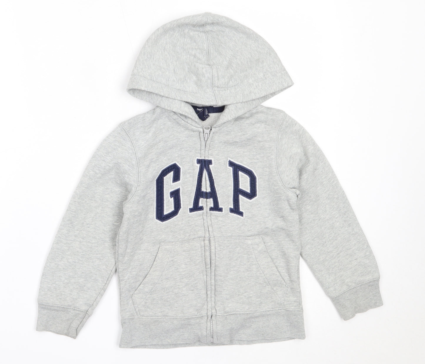 Gap Boys Grey  Cotton Full Zip Hoodie Size 4-5 Years  Zip