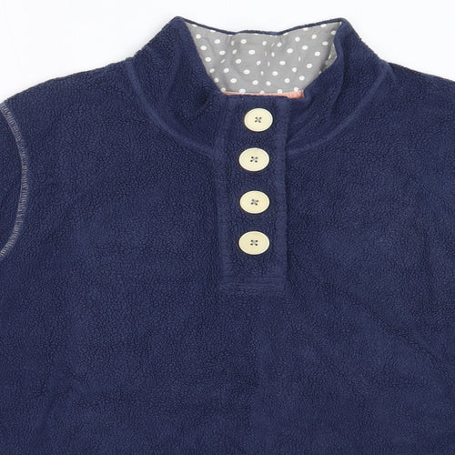 Boden Womens Blue  Polyester Henley Sweatshirt Size 22