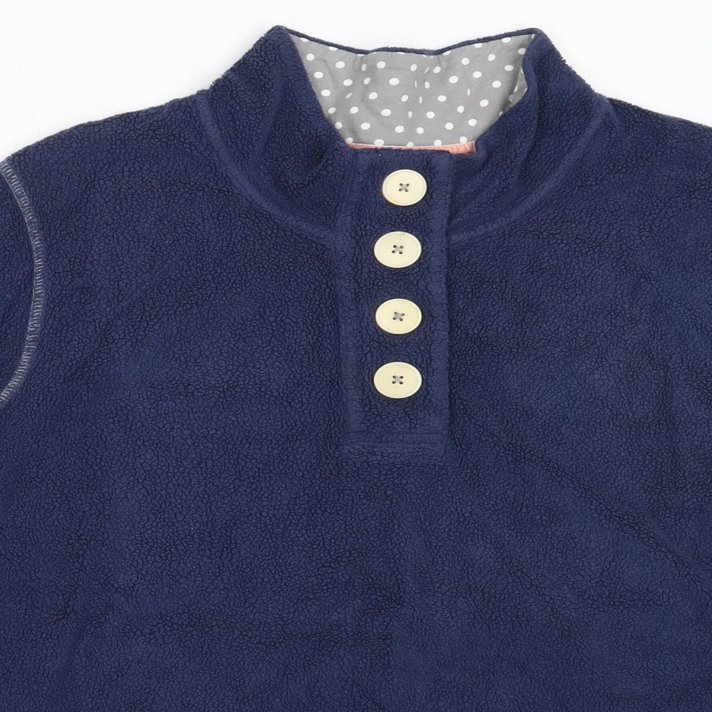 Boden Womens Blue  Polyester Henley Sweatshirt Size 22