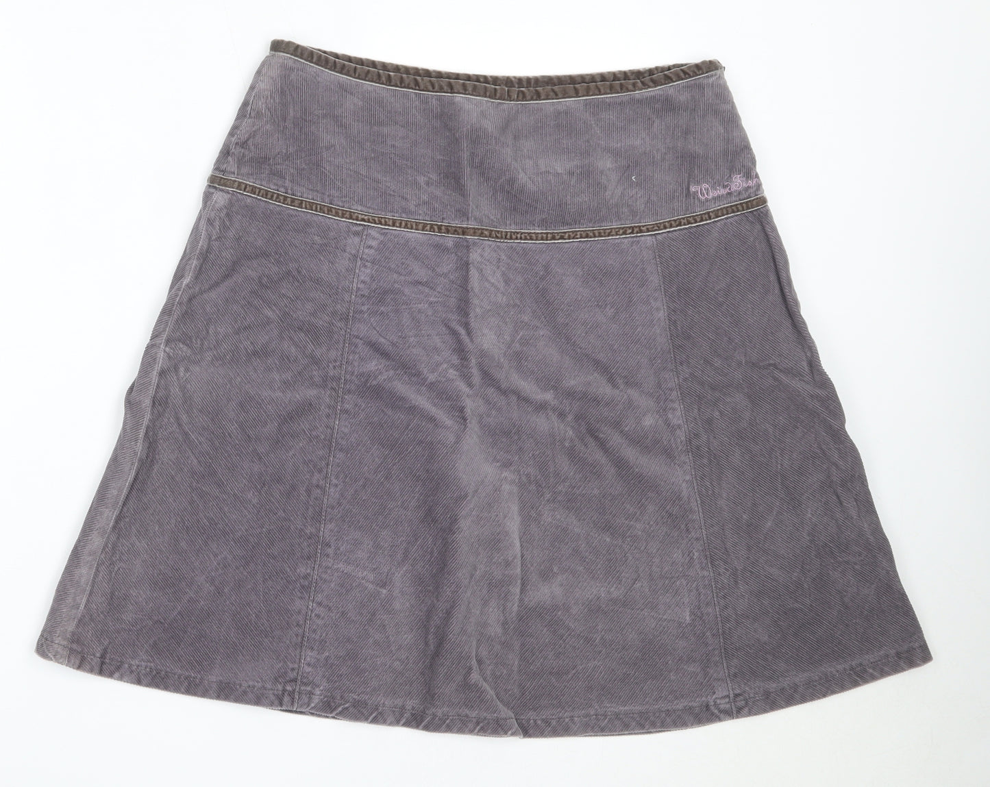Weird Fish Womens Purple  Cotton Flare Skirt Size M
