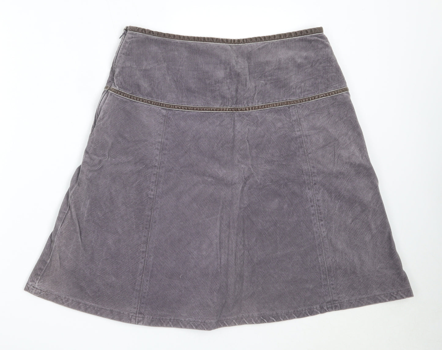 Weird Fish Womens Purple  Cotton Flare Skirt Size M