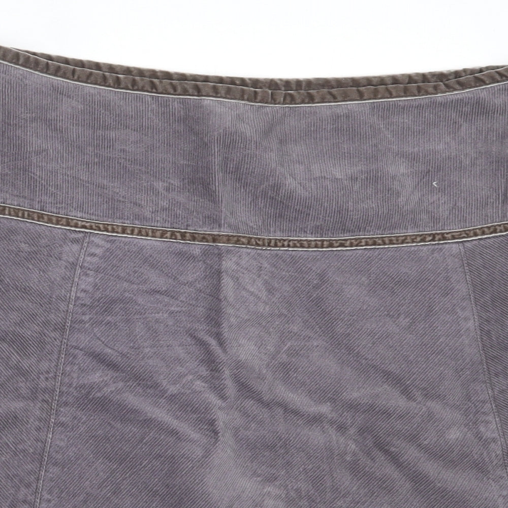 Weird Fish Womens Purple  Cotton Flare Skirt Size M