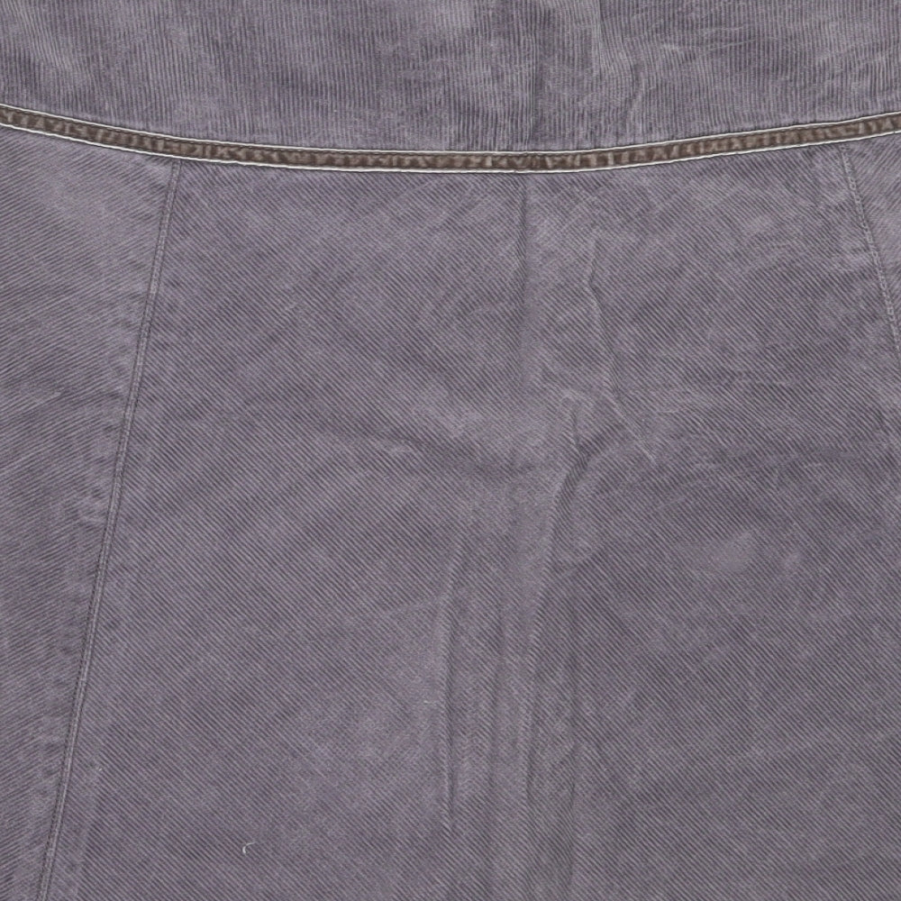 Weird Fish Womens Purple  Cotton Flare Skirt Size M