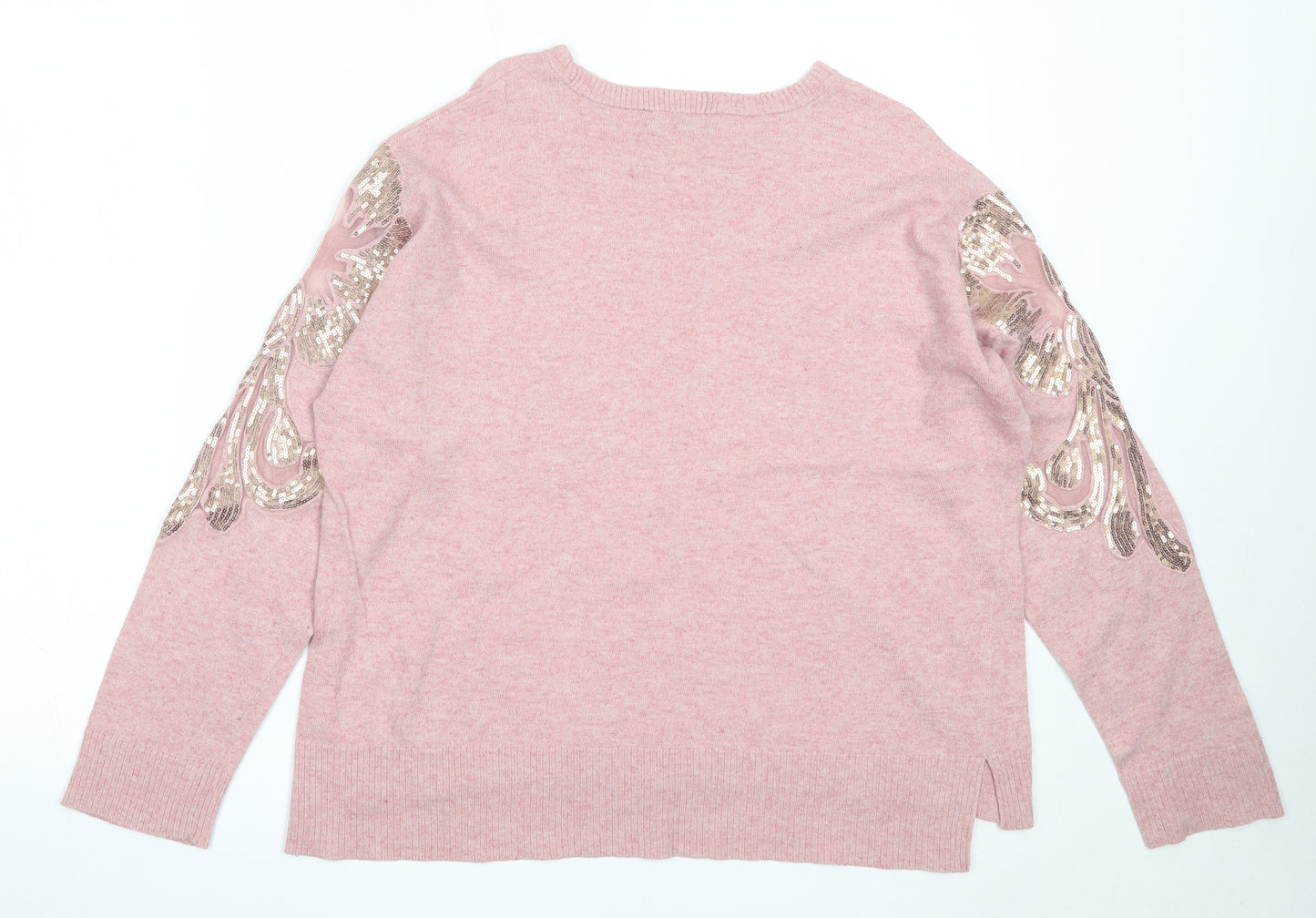 INC International Concepts Womens Pink Round Neck  Cotton Pullover Jumper Size S
