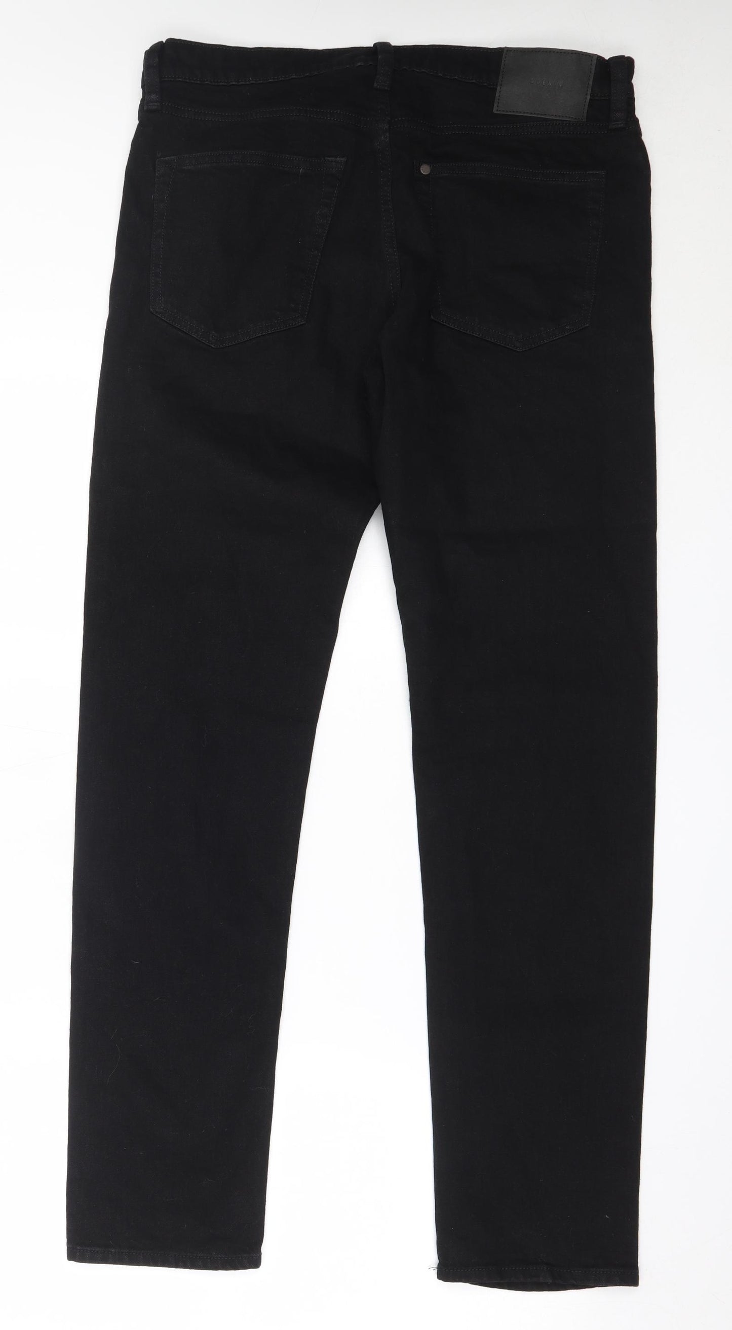 H&M Mens Black  Cotton Straight Jeans Size 31 in L32 in Regular
