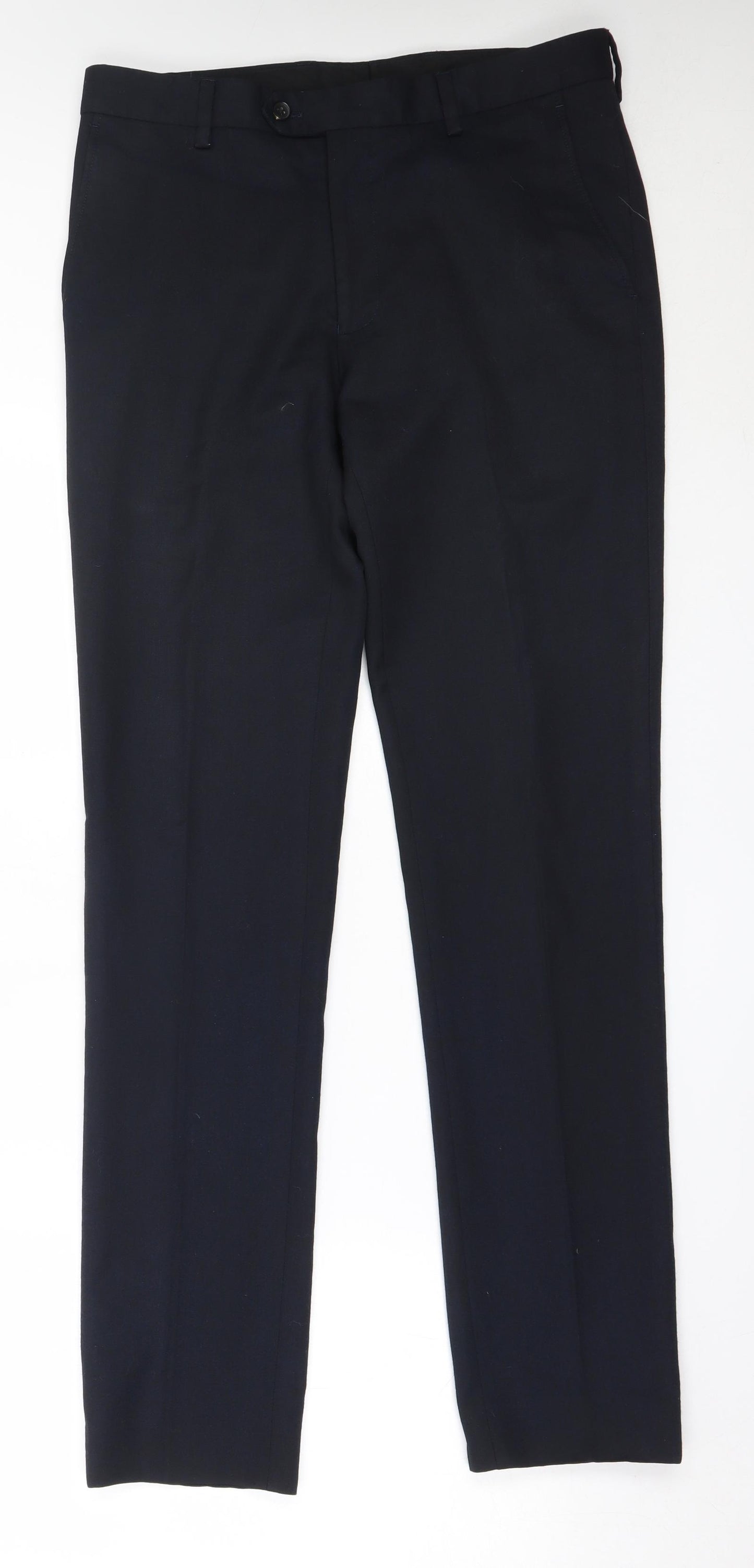 NEXT Mens Blue  Wool Trousers  Size 30 in L33 in Regular