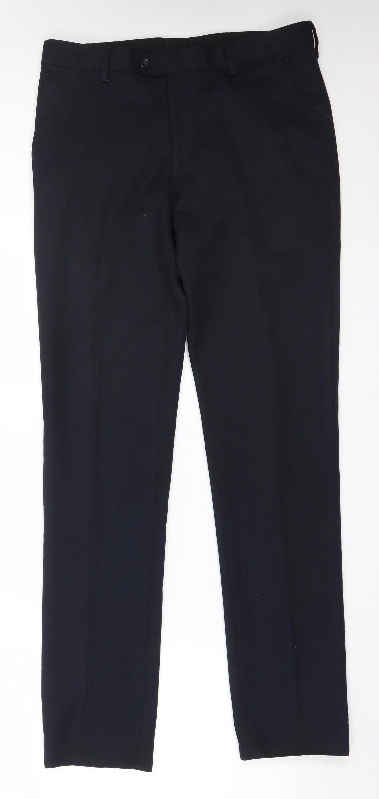 NEXT Mens Blue  Wool Trousers  Size 30 in L33 in Regular