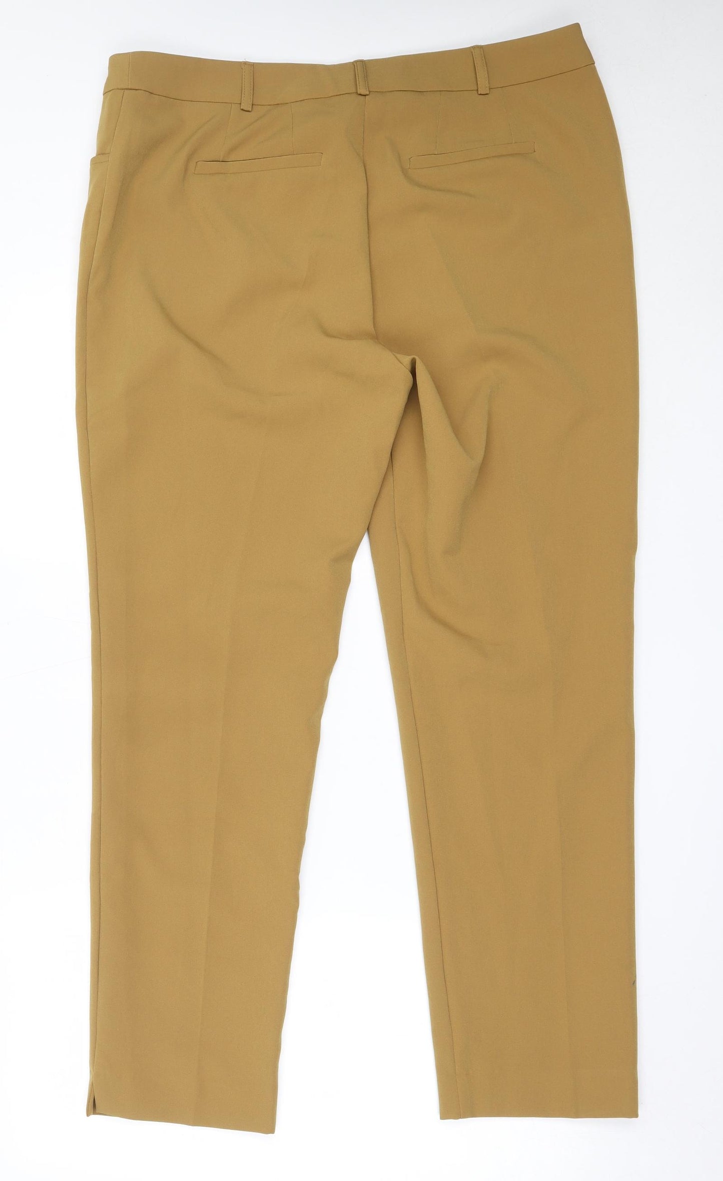 KATE Womens Beige  Polyester Trousers  Size 20 L29.5 in Regular