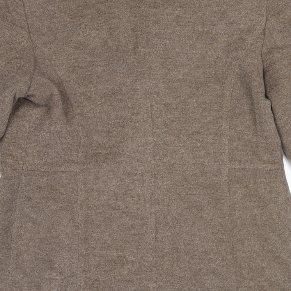 Marks and Spencer Womens Brown   Overcoat Coat Size 12  Button