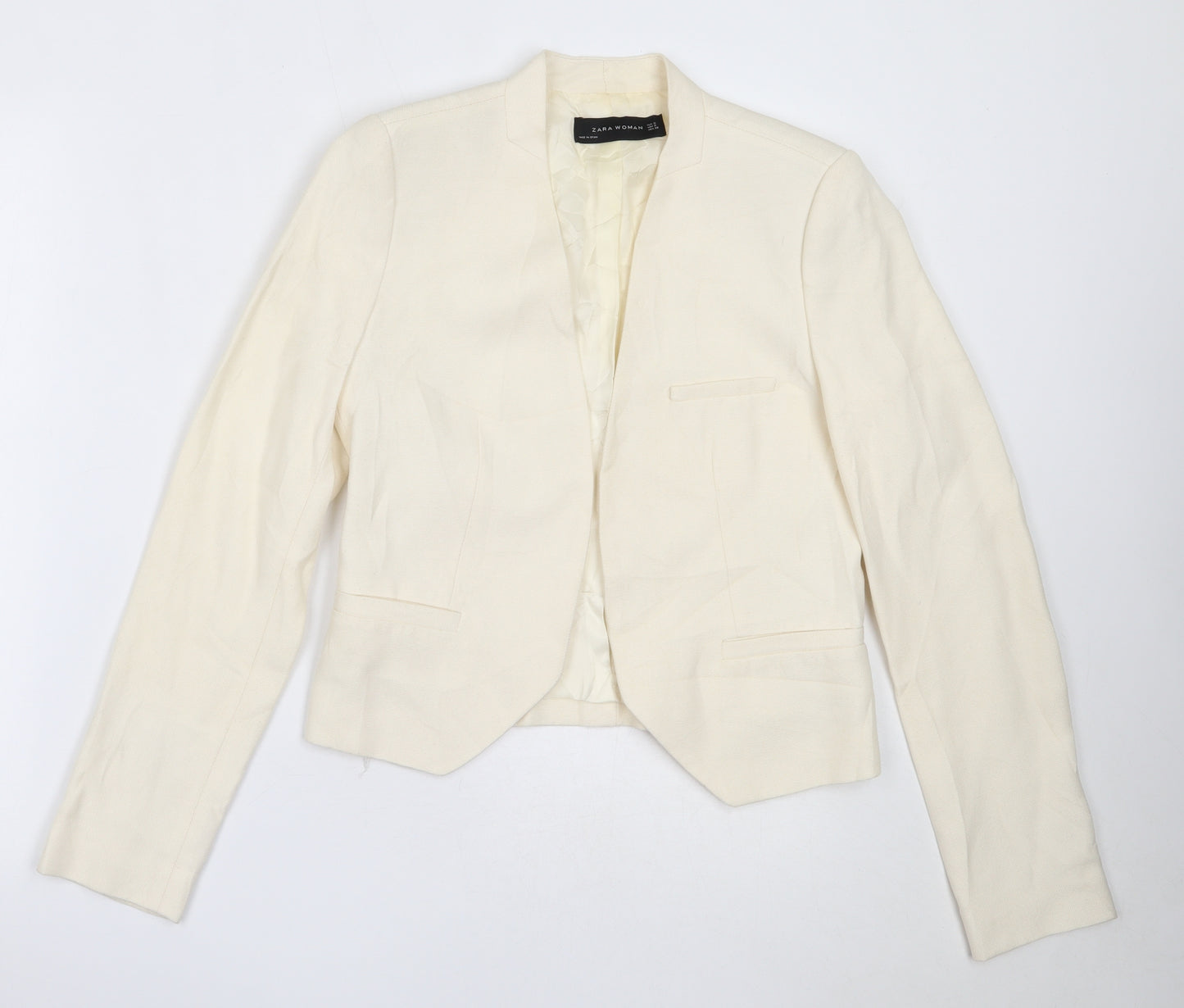 Zara Womens Ivory   Jacket Blazer Size S