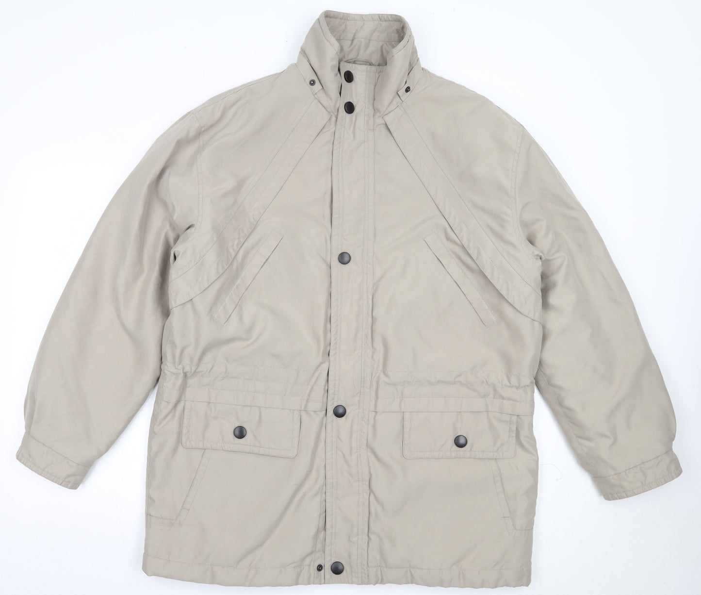 Weatherguard Mens Beige   Quilted Coat Size L  Zip
