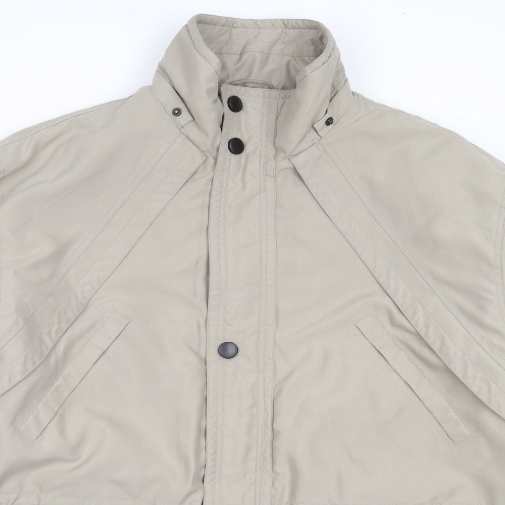 Weatherguard Mens Beige   Quilted Coat Size L  Zip