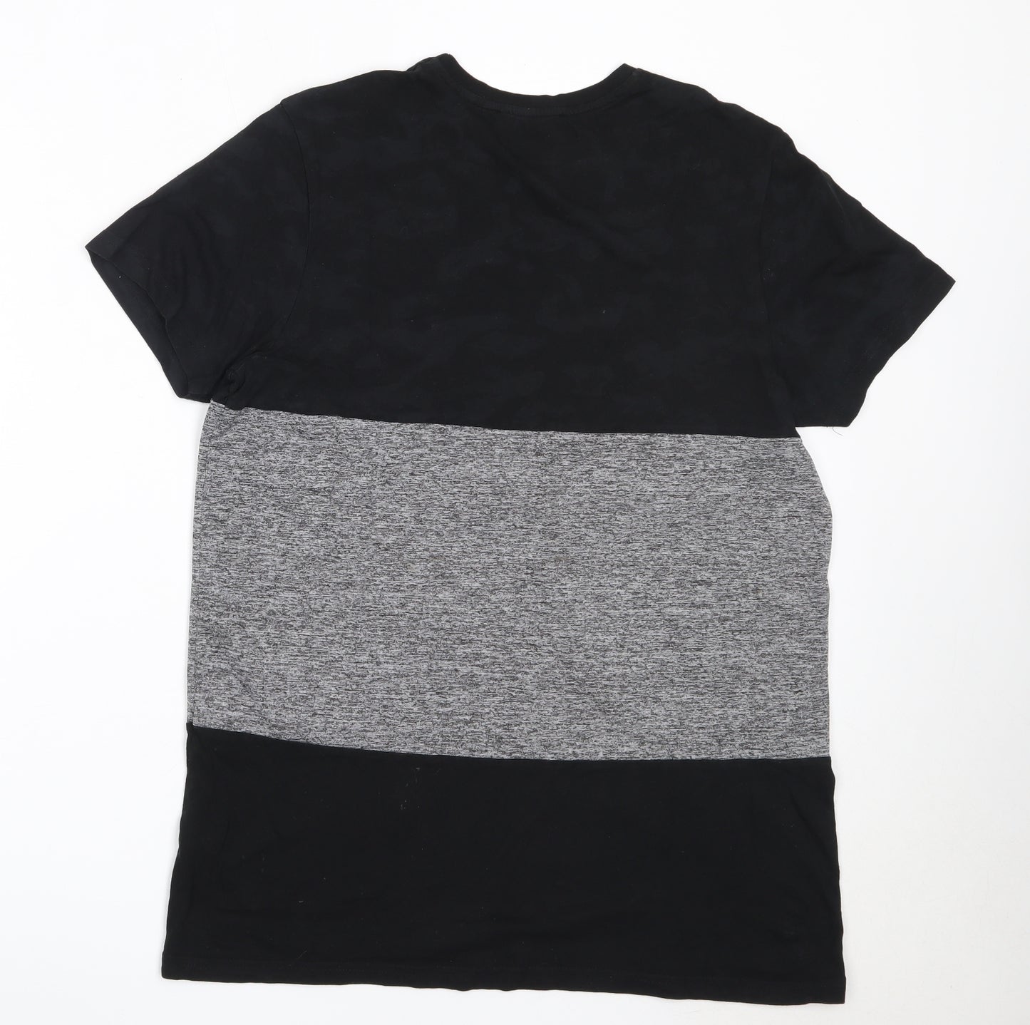 Primark Mens Black  Cotton  T-Shirt Size M Round Neck
