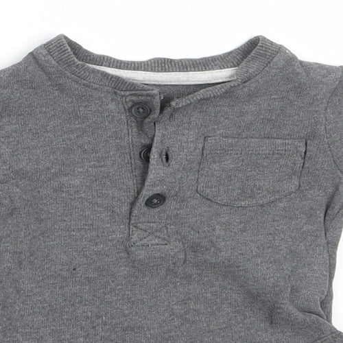 George Boys Grey  Cotton Babygrow One-Piece Size 0-3 Months