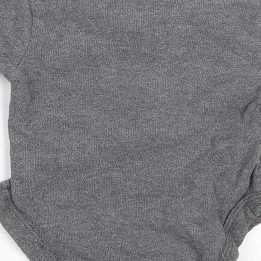 George Boys Grey  Cotton Babygrow One-Piece Size 0-3 Months