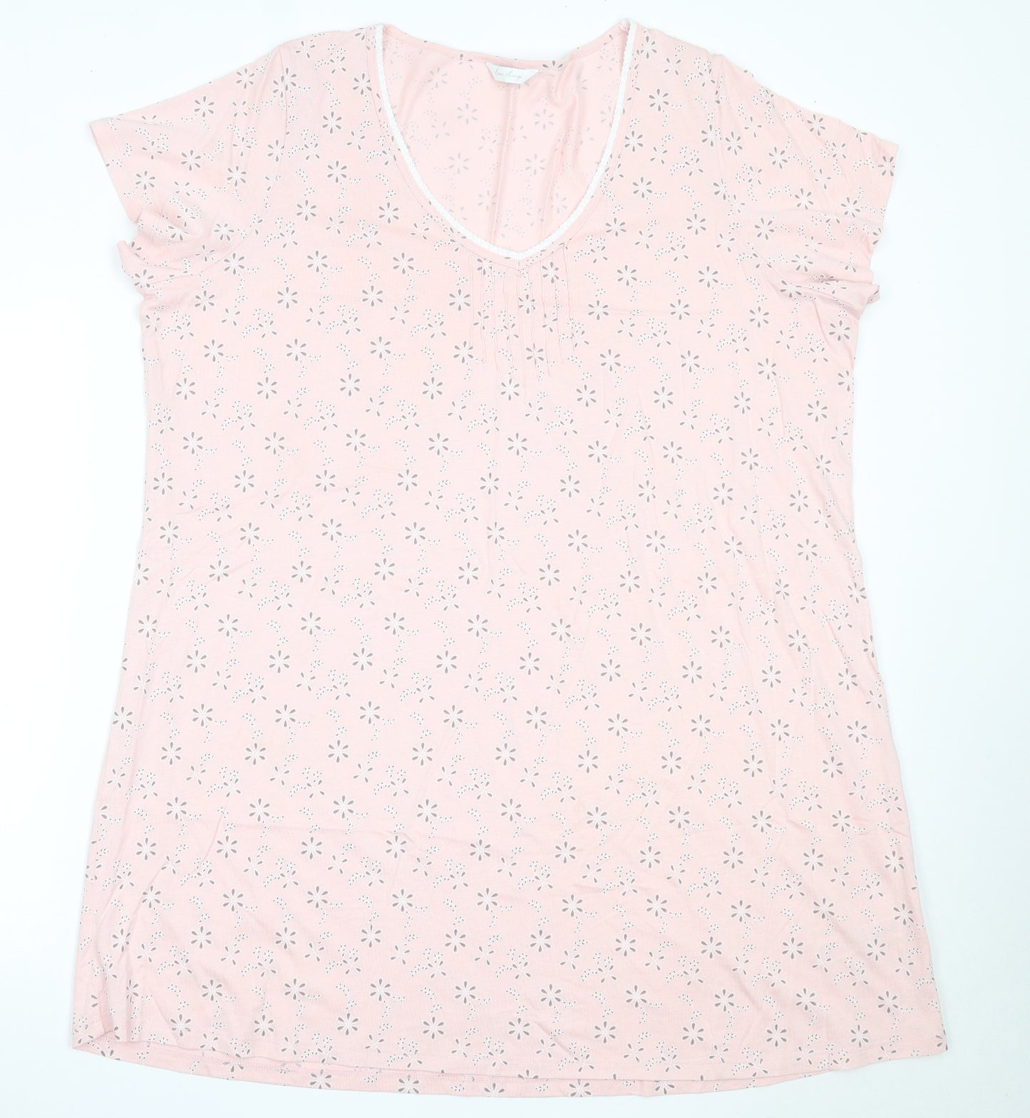 Marks and Spencer Womens Pink Solid Cotton Top Dress Size 16