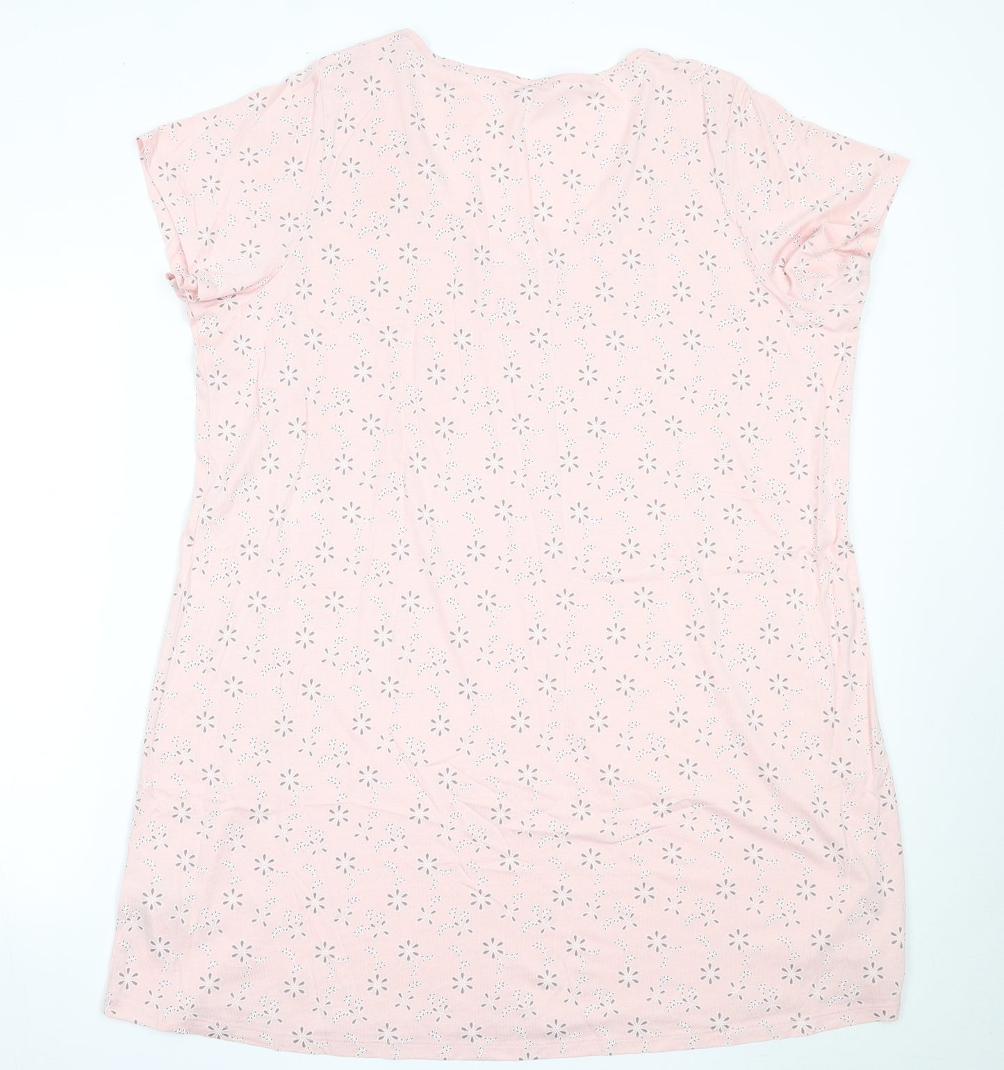 Marks and Spencer Womens Pink Solid Cotton Top Dress Size 16