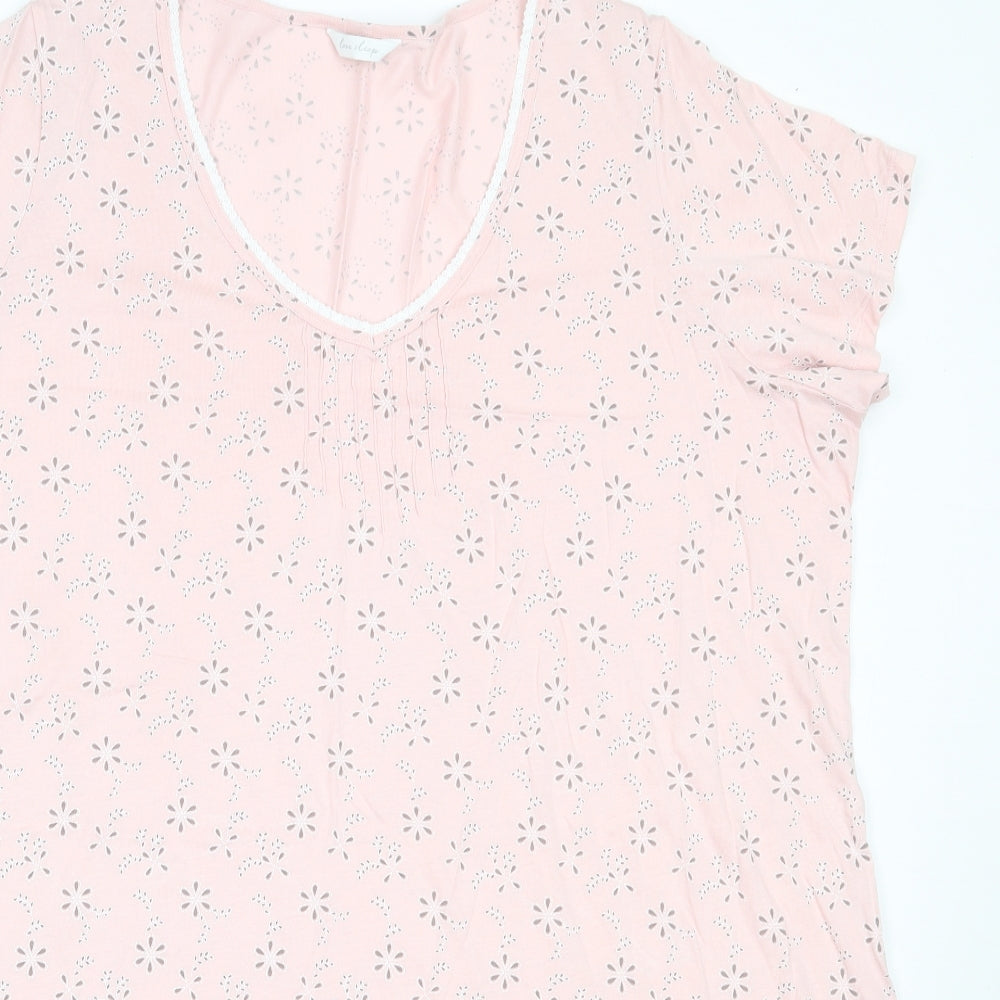Marks and Spencer Womens Pink Solid Cotton Top Dress Size 16