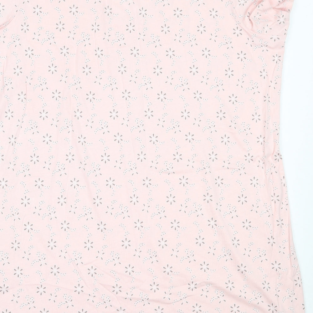 Marks and Spencer Womens Pink Solid Cotton Top Dress Size 16
