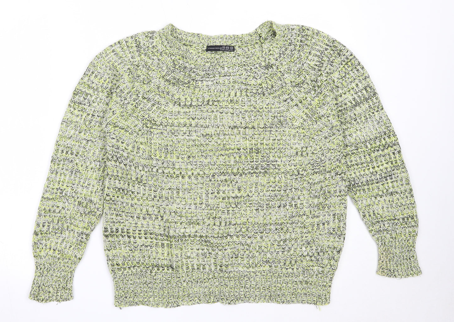 Atmosphere Womens Green Round Neck  Acrylic Pullover Jumper Size 12