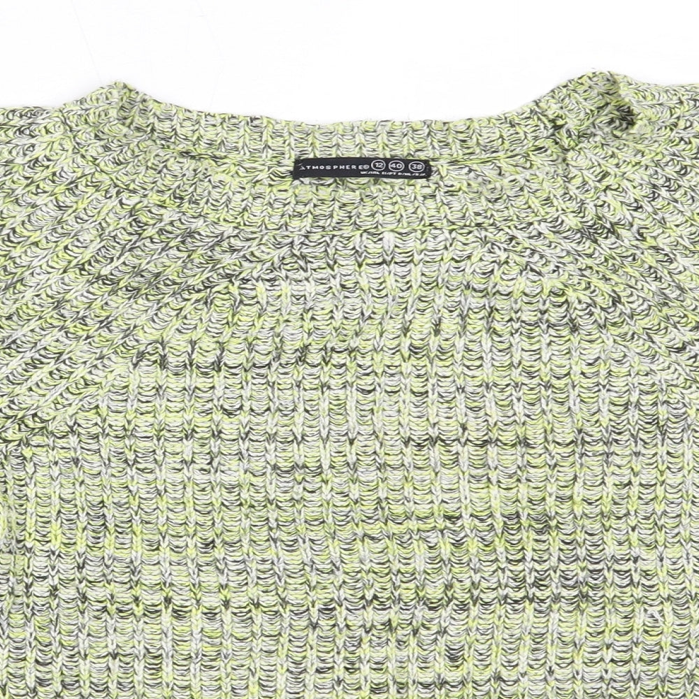 Atmosphere Womens Green Round Neck  Acrylic Pullover Jumper Size 12
