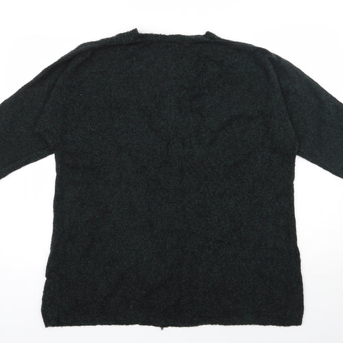 Cashel Womens Green V-Neck  Acrylic Pullover Jumper Size XL