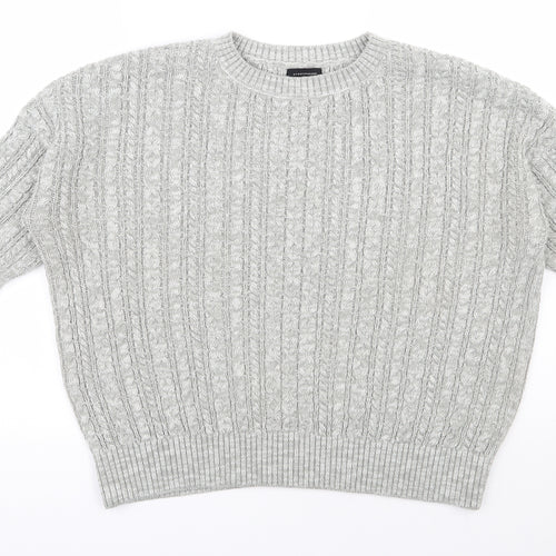 Primark Womens Grey Round Neck  Acrylic Pullover Jumper Size 18