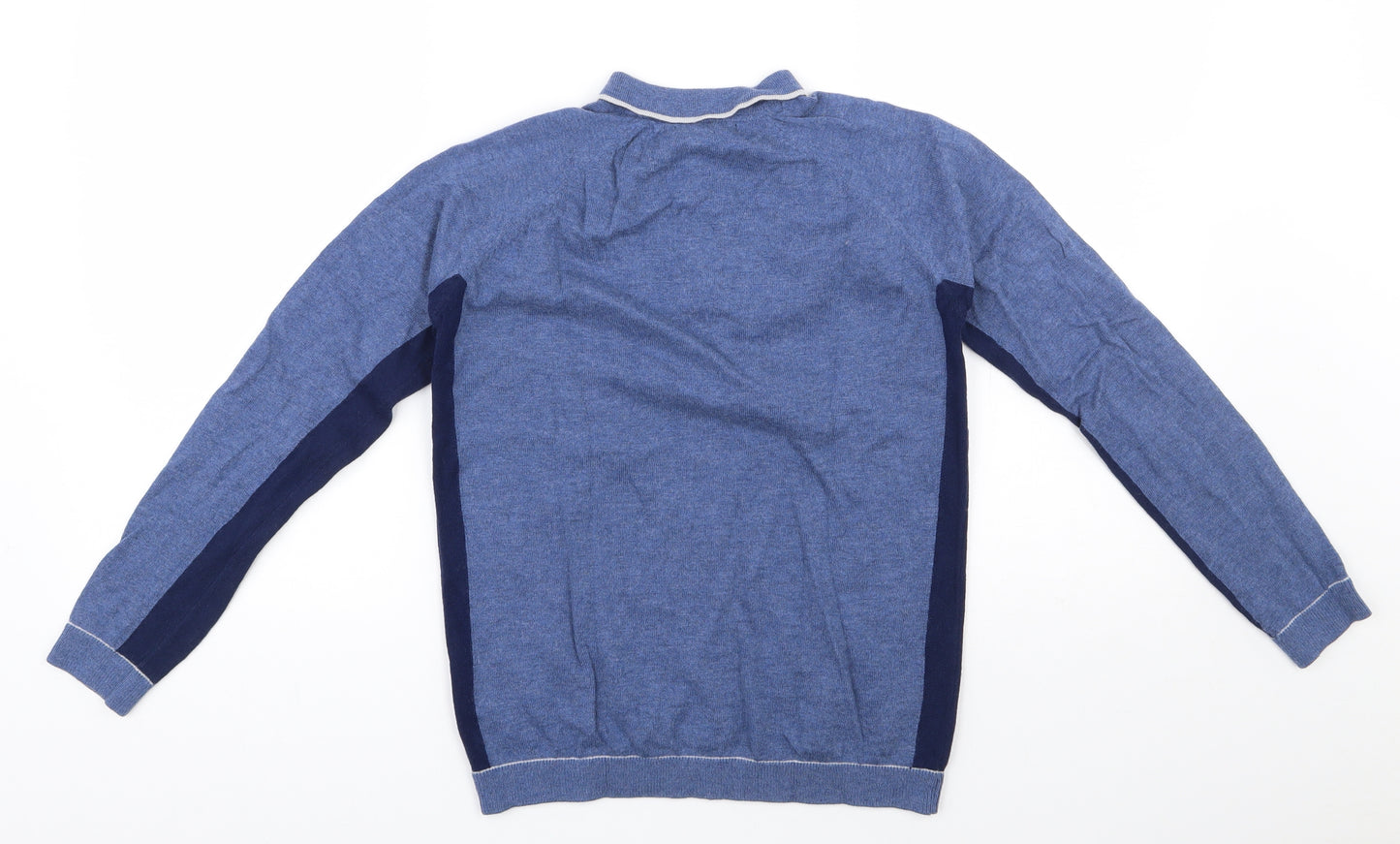 Autograph Girls Blue  Wool Pullover Polo Size 10-11 Years Collared Button