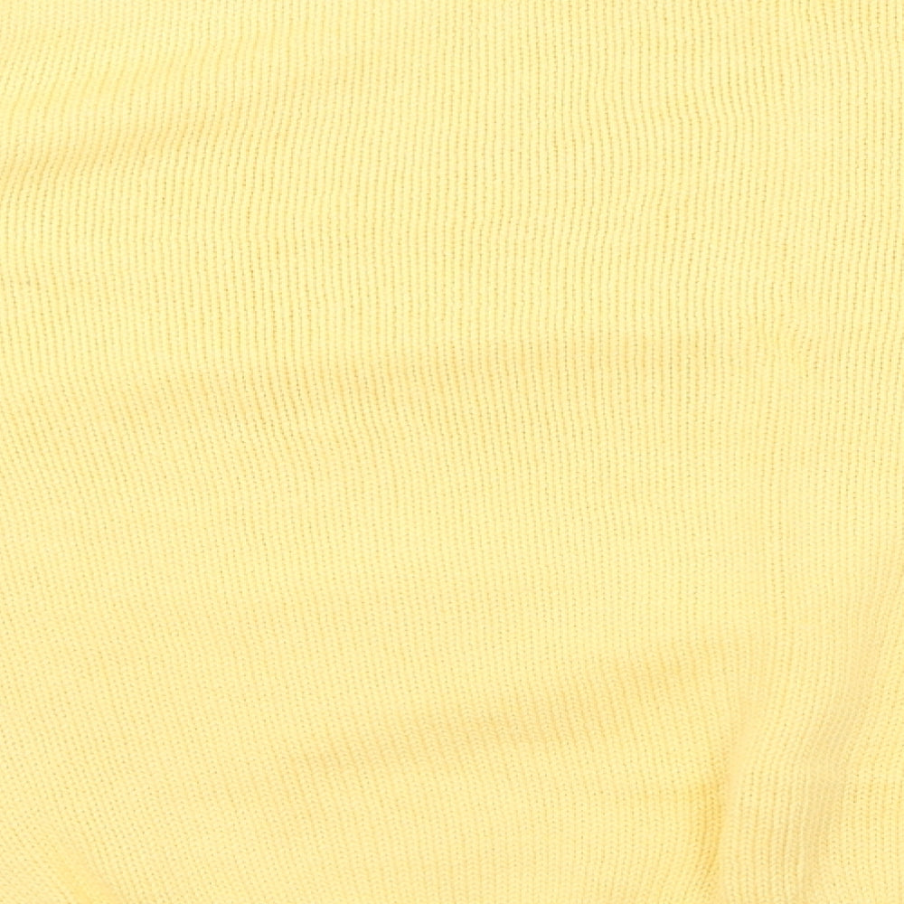 Compliments Womens Yellow Round Neck  100% Cotton Pullover Jumper Size 14