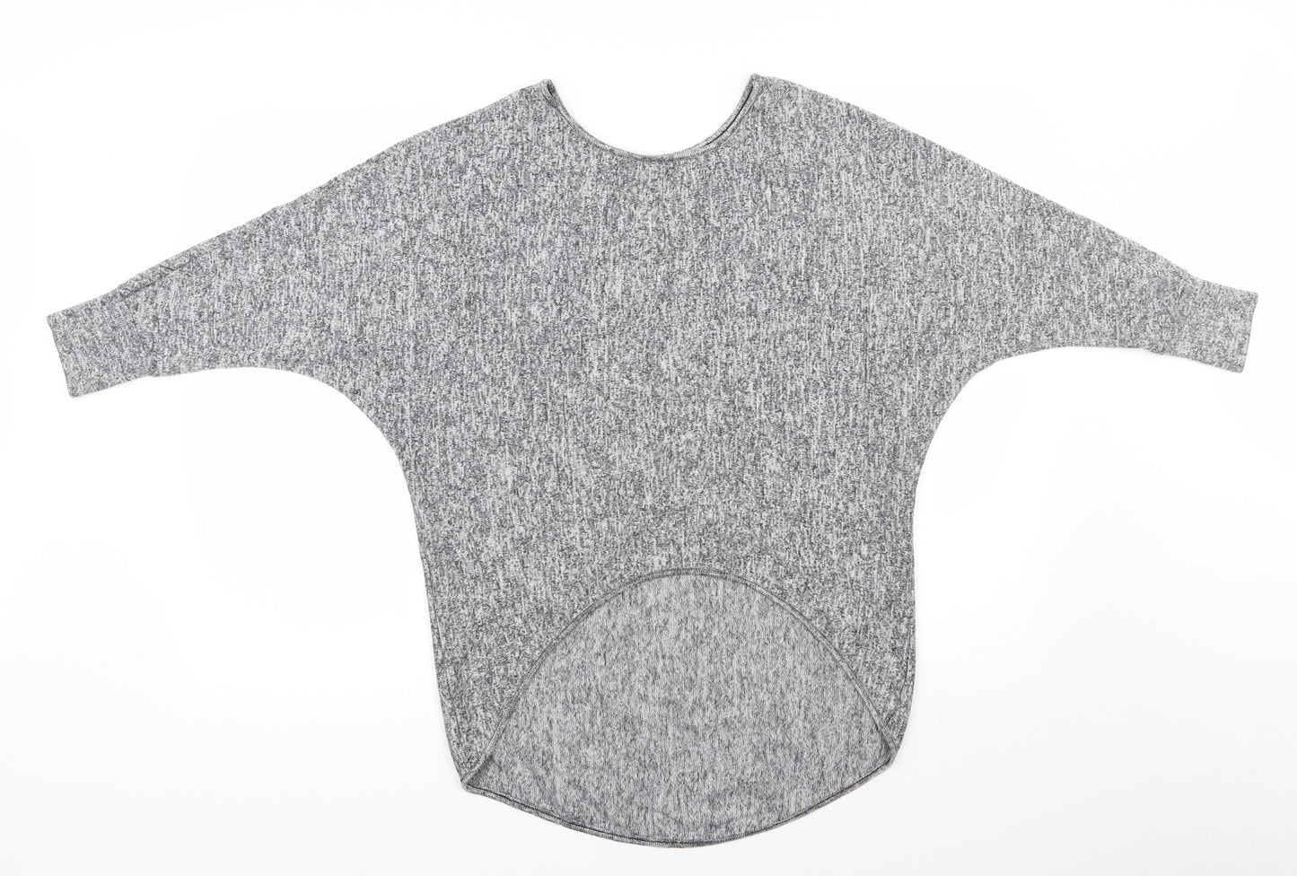 Exhibit Womens Grey Round Neck  Viscose Pullover Jumper Size S