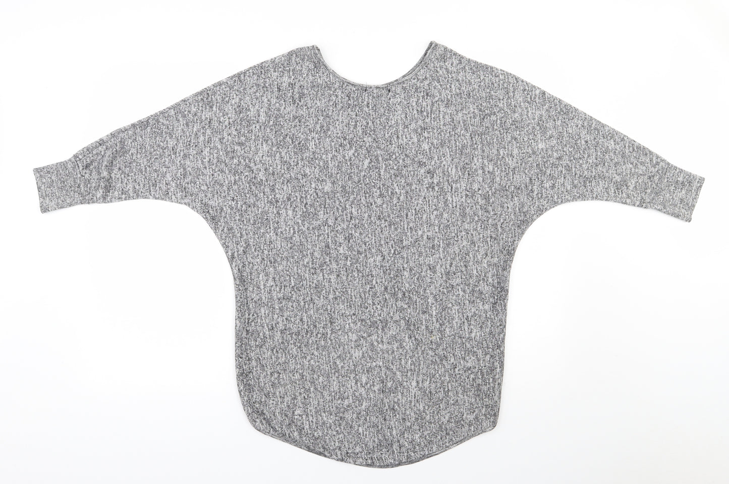 Exhibit Womens Grey Round Neck  Viscose Pullover Jumper Size S